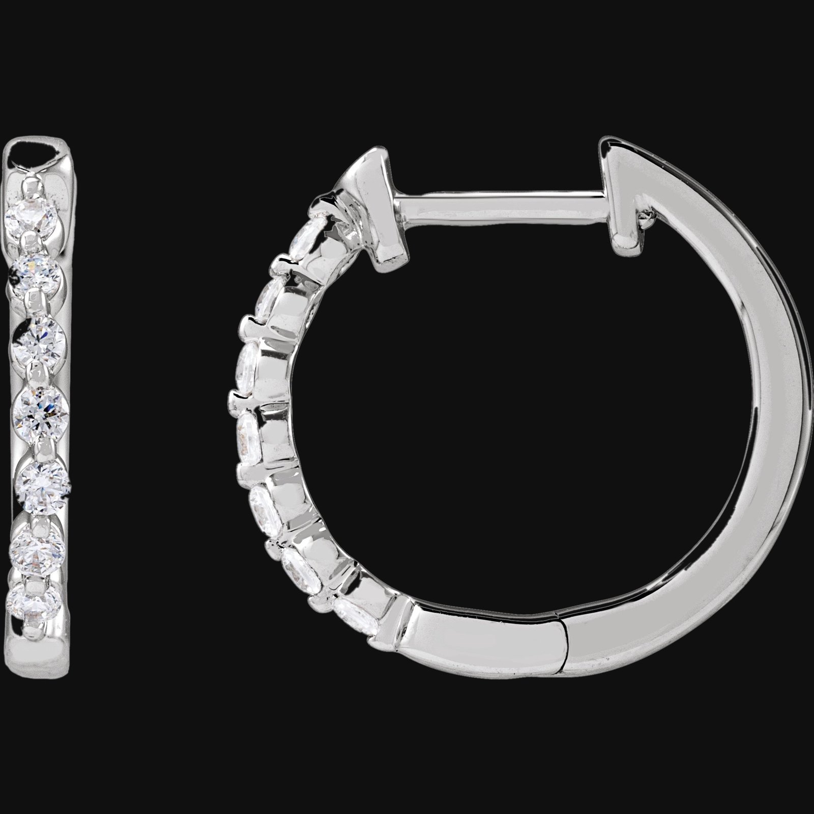 Lab-Grown Diamond Hoop Earrings - Image 3