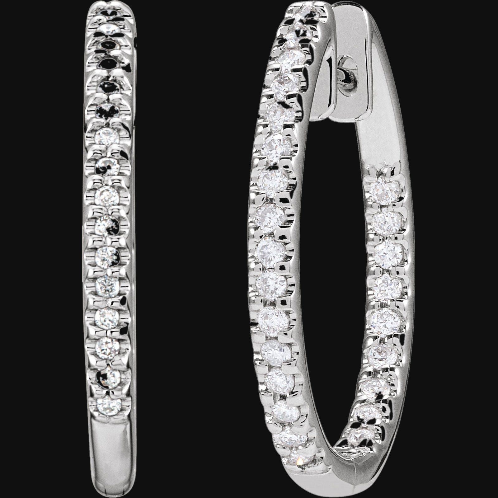 Inside-Outside Hinged Hoop Earrings - Image 2