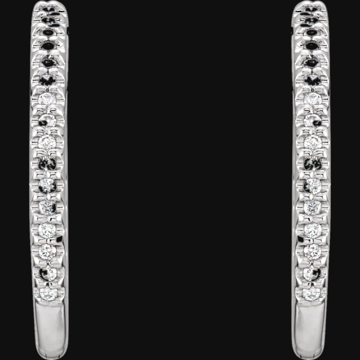 Inside-Outside Hinged Hoop Earrings - Image 3