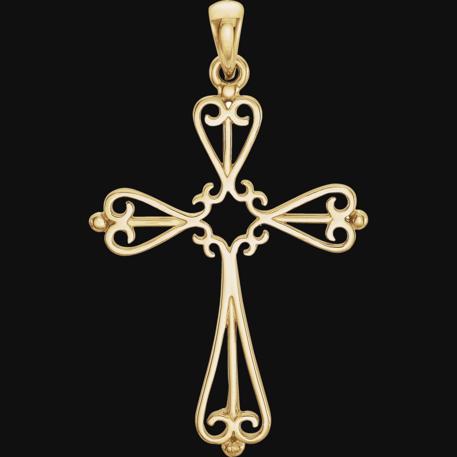 Sculptural Cross Pendant - Image 2
