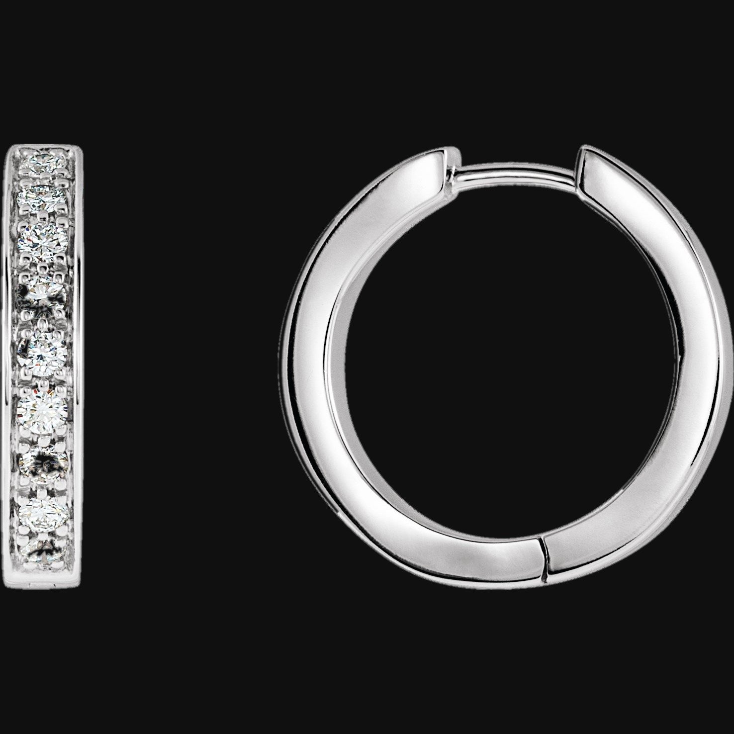 Inside-Outside Hinged Hoop Earrings - Image 3