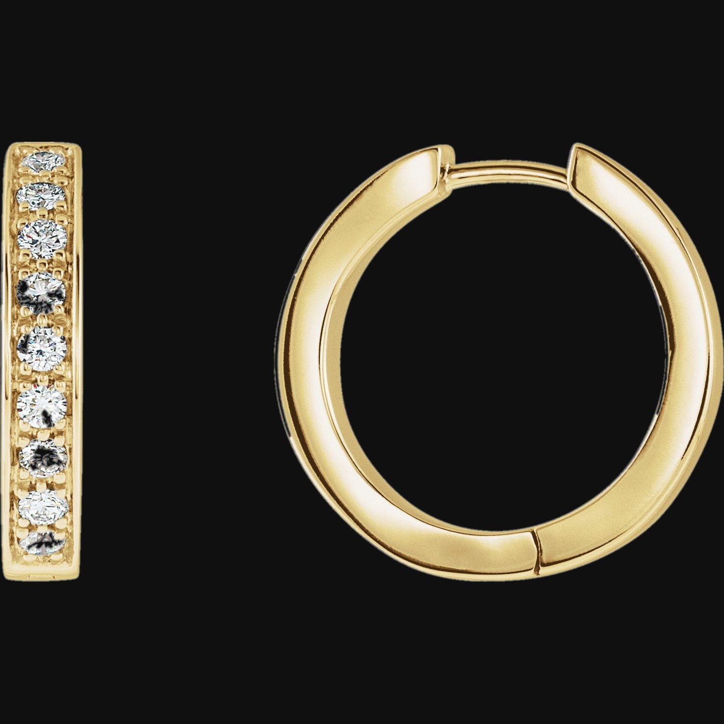 Inside-Outside Hinged Hoop Earrings