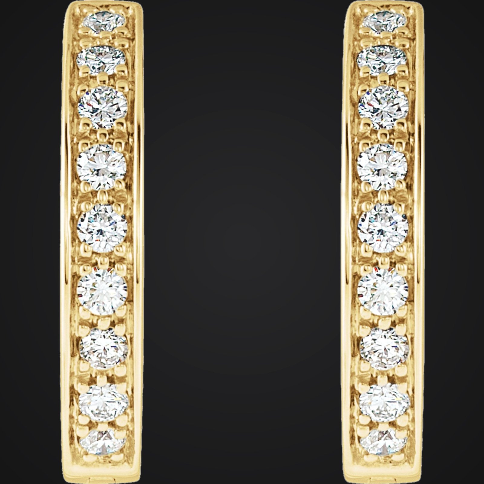 Inside-Outside Hinged Hoop Earrings - Image 2