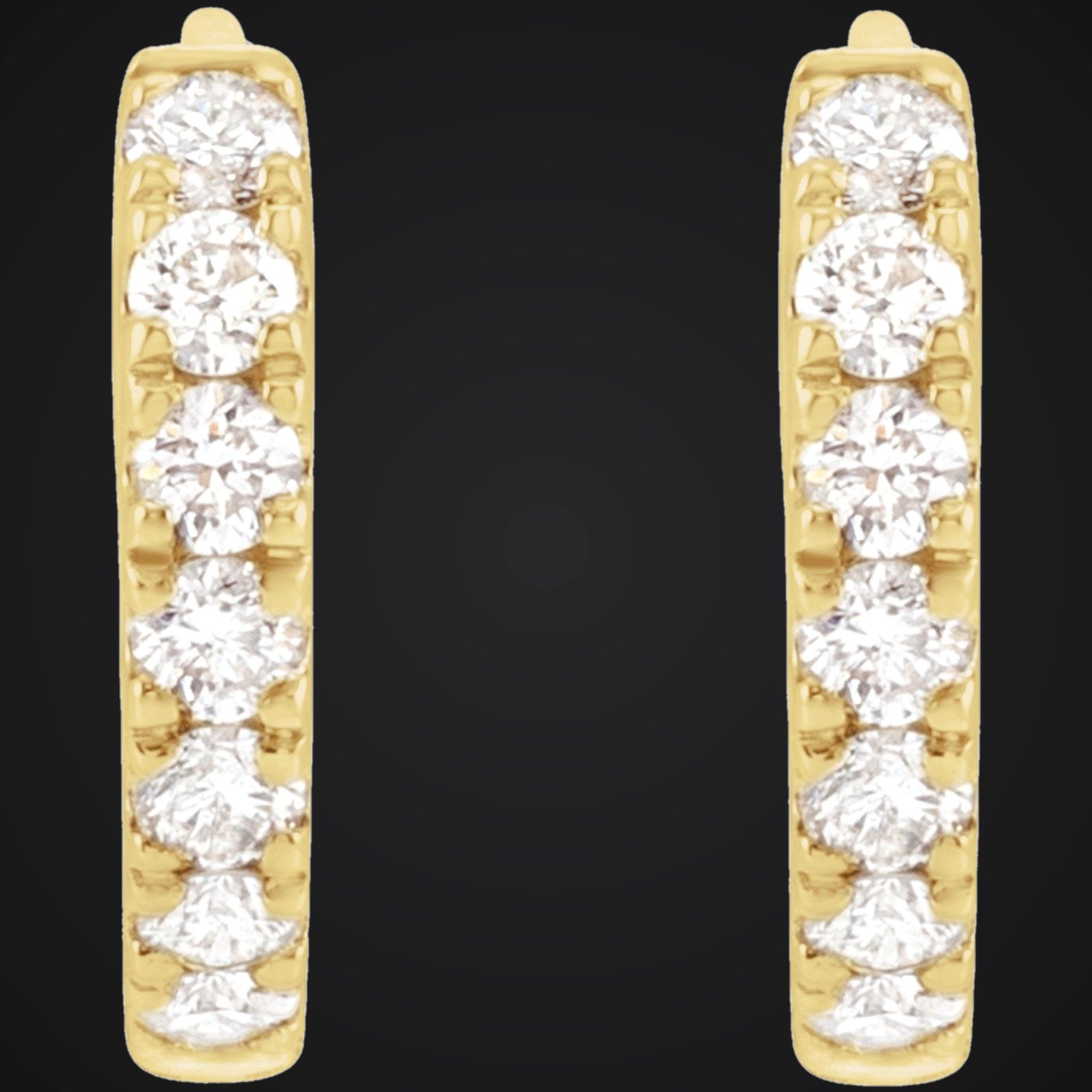 Lab-Grown Diamond Hoop Earrings - Image 2