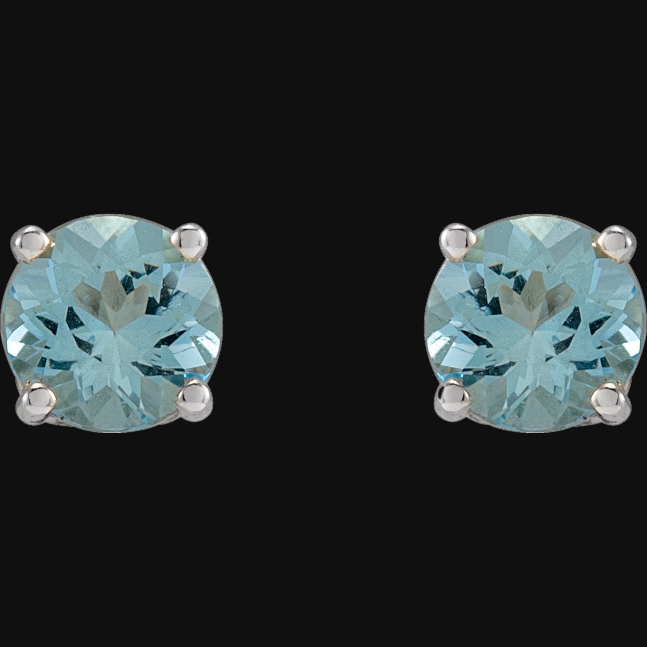 Round 4-Prong Stud Earrings - Image 2
