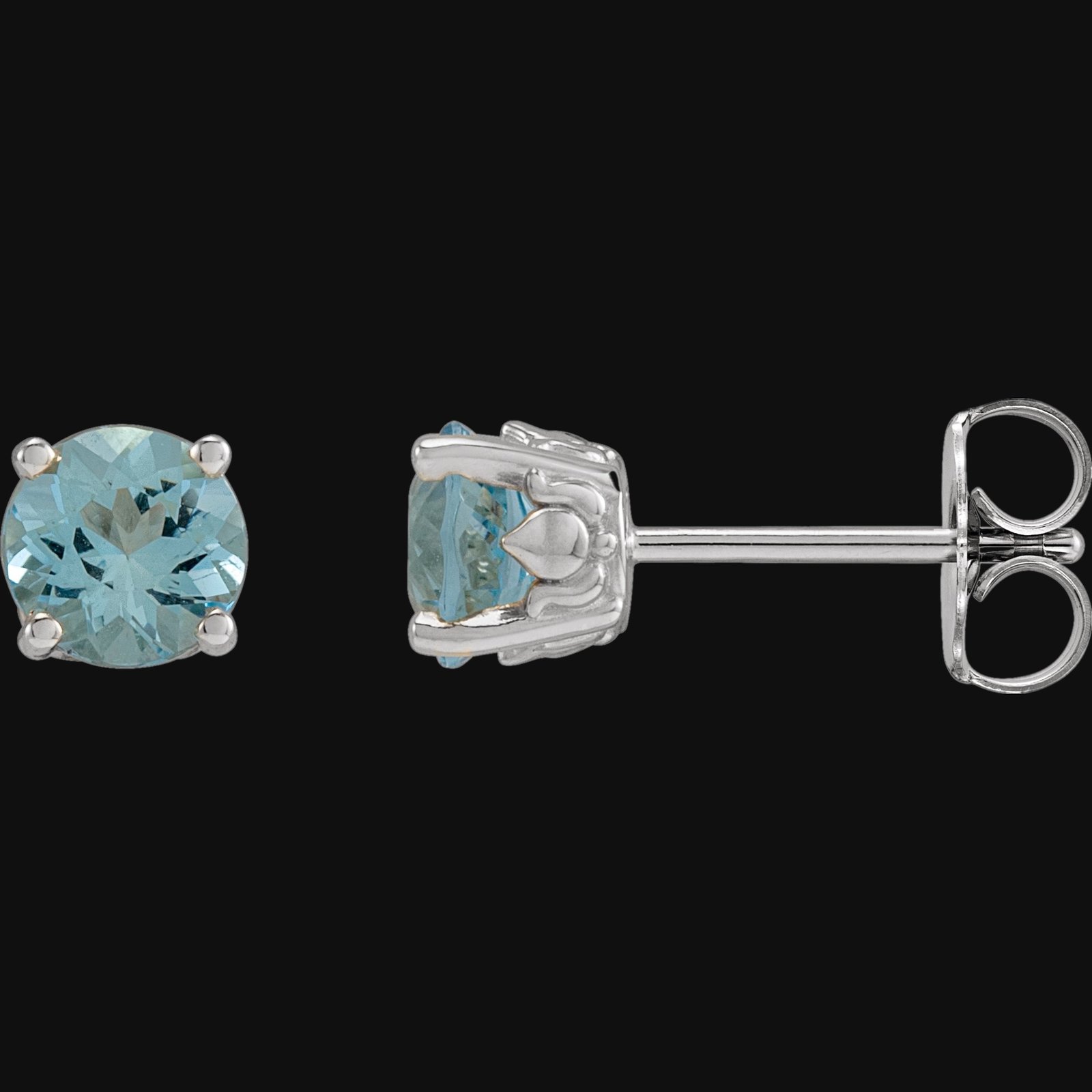 Round 4-Prong Stud Earrings