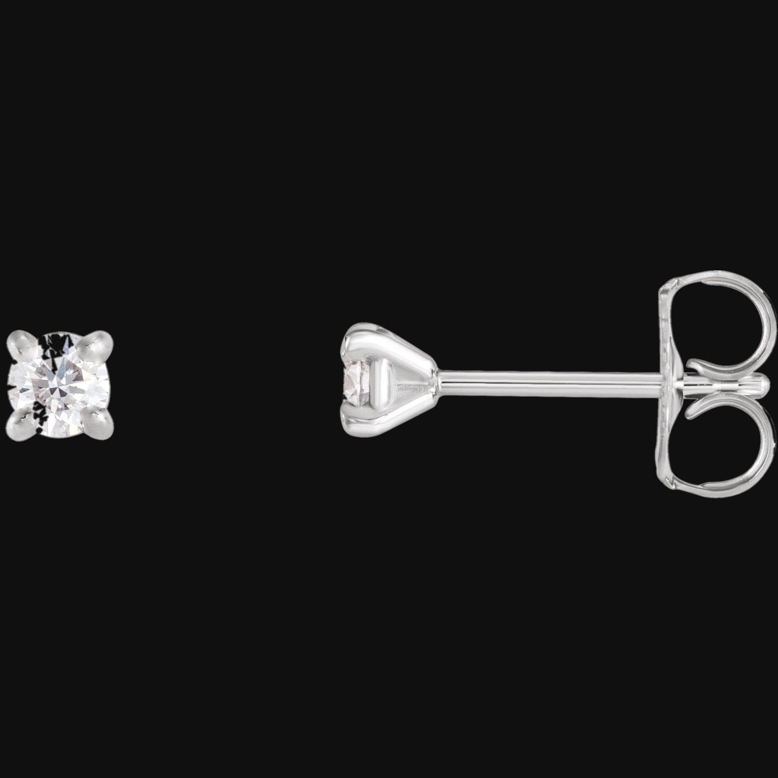 Round 4-Prong Cocktail-Style Claw Stud Earrings - Image 3